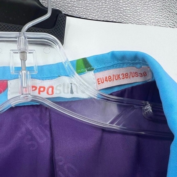 Opposuit tulip print summer suit with matching shorts and tie. - Picture 8 of 11